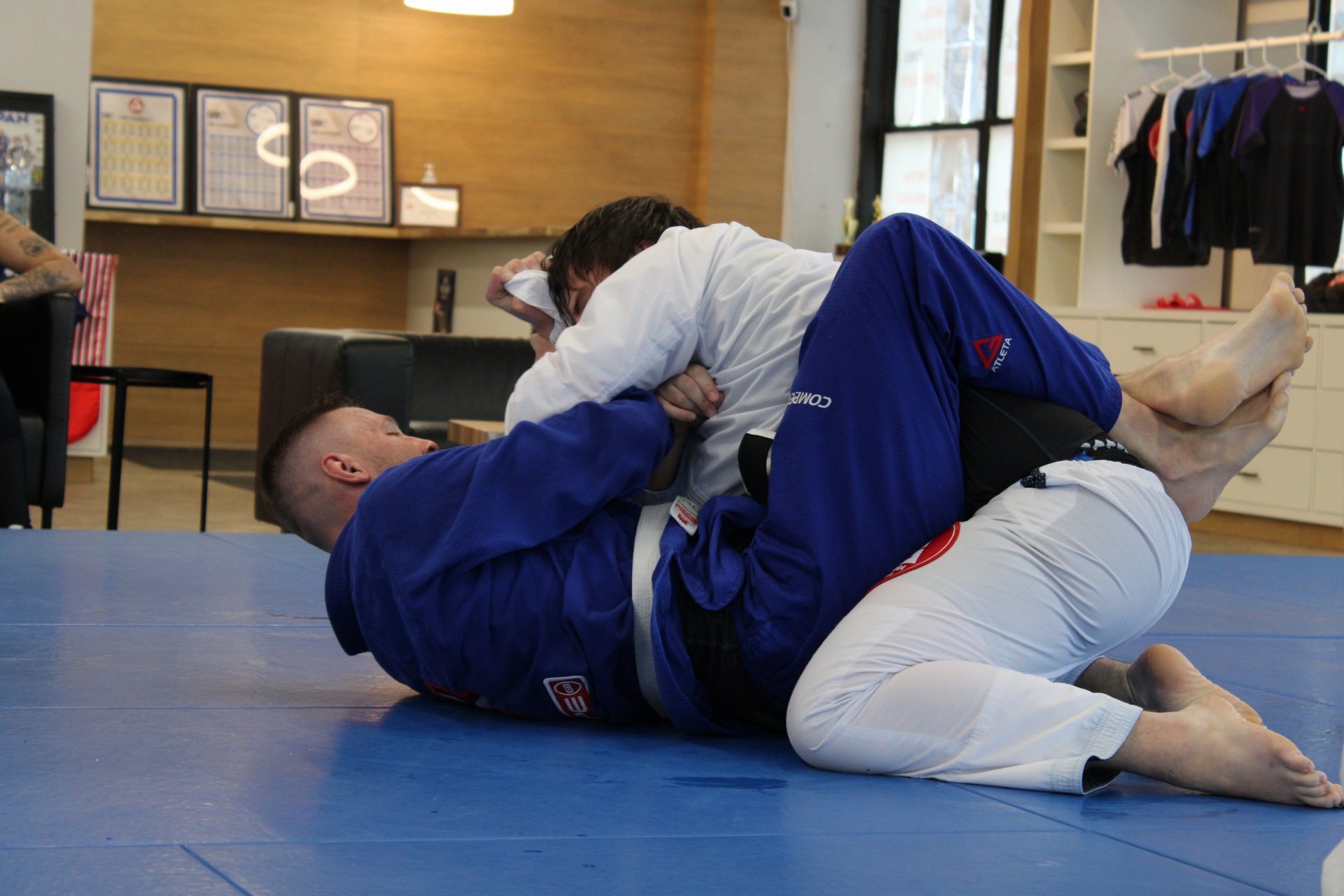 Adults jiu-jitsu training